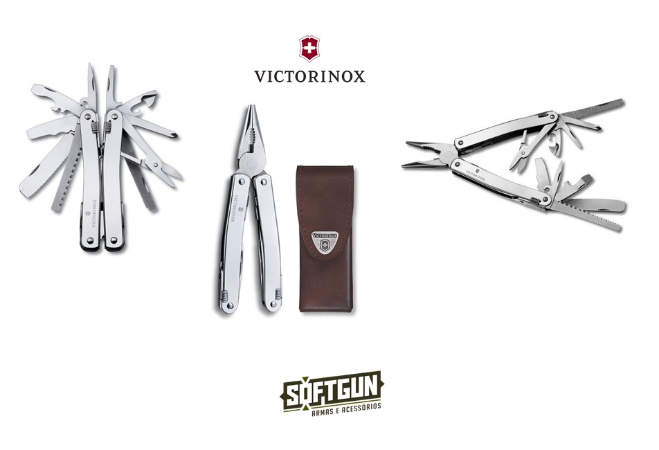 ALICATE VICTORINOX - SWISS TOOL SPIRIT - BAINHA EM COURO - REF. 3.0227.L